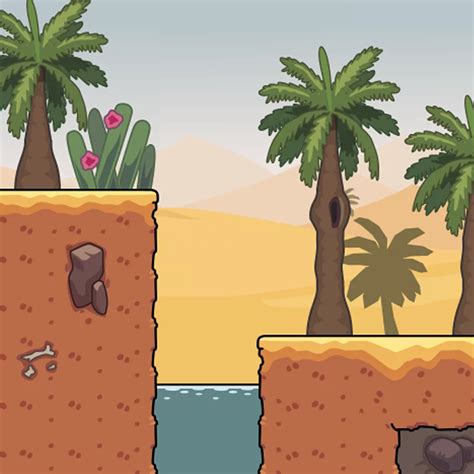 Cartoon Desert Platformer Tileset By Uvector Graphicriver Images