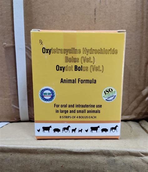 Oxytetracycline Hcl Mg Brand Oxydot For Veterinary Use Packaging