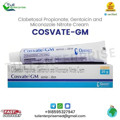 Cosvate Gm Clobetasol Propionate Cream Packaging Size 20 Gm At Rs 25