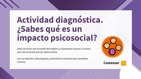 Actividad diagnóstica Sabes qué es un impacto psicosocial