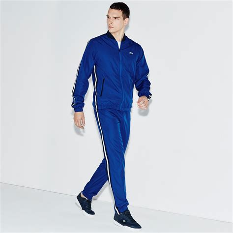 Lacoste Sport Mens Taffeta Mesh Panel Tennis Tracksuit Blue