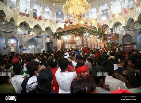 March 21 2022 Sehwan Sindh Pakistan A Large Number Of Devotees