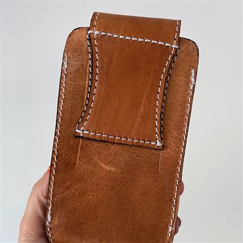 Handmade Leather Cell Phone Holster By Marancu Natural Leather