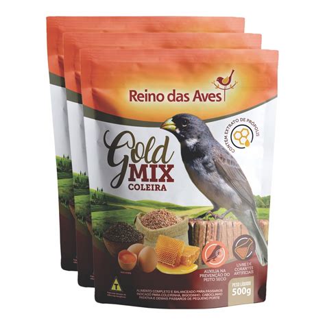 Kit Un Ra O Para Coleira Gold Mix G Reino Das Aves Shopee Brasil