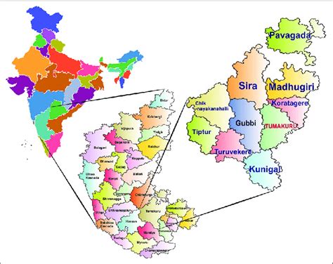 India Map Highlighting Karnataka