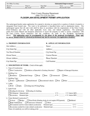 Fillable Online Flood Substantial Improvement Form Pdf Fax Email Print