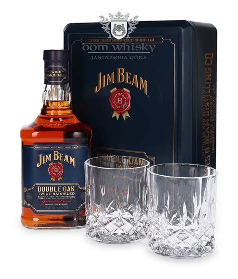 Jim Beam Double Oak 2 Szklanki Puszka 43 0 7l Dom Whisky