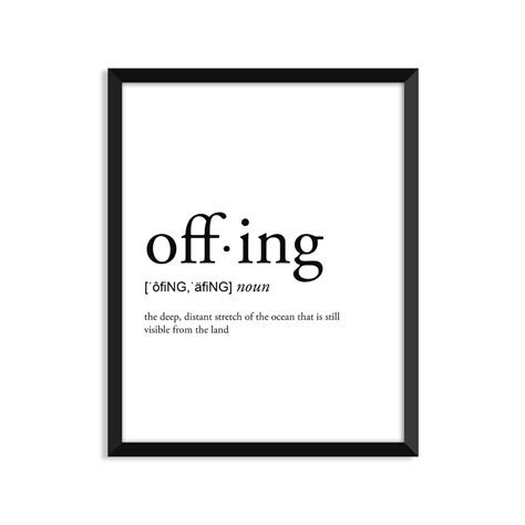 Footnotes | Offing Definition - Unframed Art Print Or Greeting Card