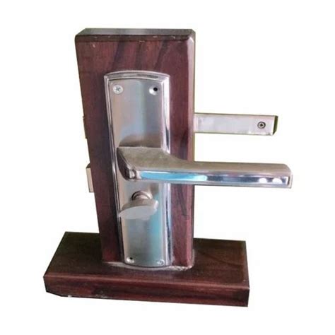 Stainless Steel Designer Door Handle Lock, Bedroom Doors, Nickel at Rs ...