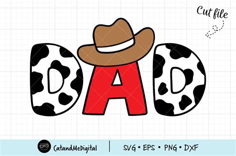 Dad Cowboy Svg Graphic By Catandme · Creative Fabrica