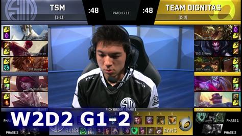 Dignitas Vs TSM Game 2 S7 NA LCS Summer 2017 Week 2 Day 2 DIG Vs