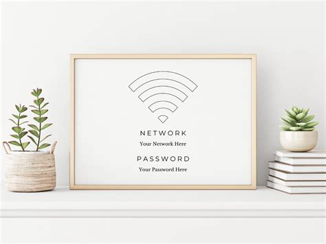 Wifi Password Sign Printable Editable Wifi Sign Template Wifi Password Printable 6x4 7x5