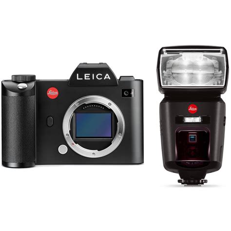 Leica Sl Typ Mirrorless Digital Camera With Flash Kit B H