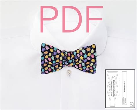 Bow Tie Sewing Pattern, Mens Bow Tie Pattern, Self Tie Bow Tie, Adult ...