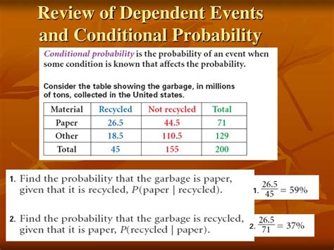 Ppt 106 Dependent Events And Conditional Probability Powerpoint