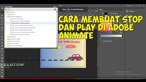 Membuat Tombol Stop Dan Play Di Adobe Animate Adobe Flash Cs Youtube