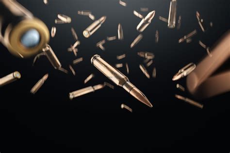 Premium Photo Bullet Isolated On Dark Background The Concept Of War