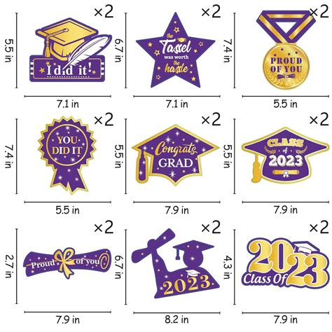 Great Choice Products Graduation Decorations Purple Black Gold 2023 Purple Gold Graduation Party