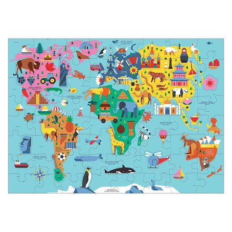 Map of the World Geography Puzzle | World map puzzle, World geography, Map puzzle