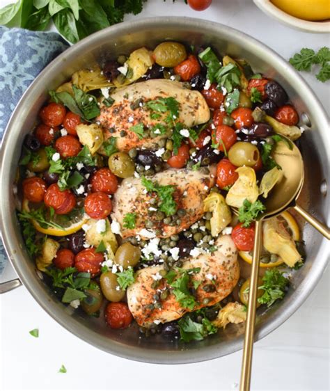 Mediterranean Skillet Chicken A Cedar Spoon