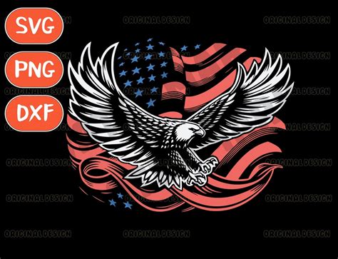 Usa Svg Flying Eagle With Usa Flag Svg Th Of July Eagle Svg