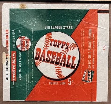 1954 Topps Baseball Wax Pack Wrapper Ebay