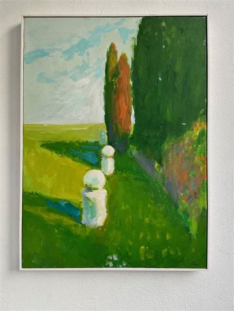 Cypresses In Torcello Painting By Dumitru Bostan Junior Saatchi Art