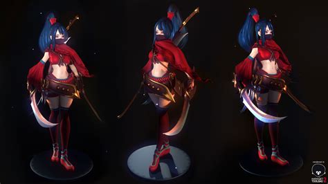 Artstation Red Girl