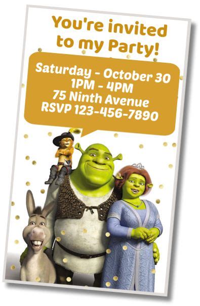 10 BEST Invitations Shrek DIGITAL WHATSAPP MESSENGER