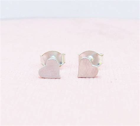 Silver Heart Stud Earrings – Emily Jane Designs