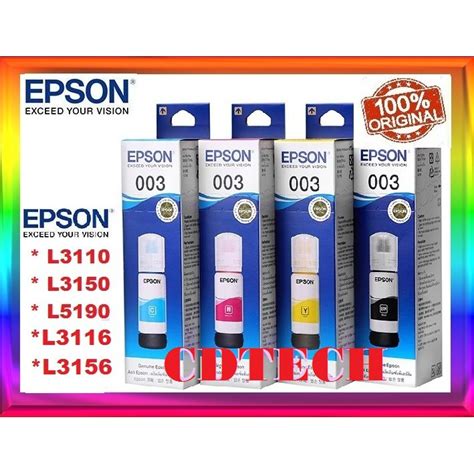 Shop Malaysia Original Epson 003 Ink L3110 L3150 L5190 L3116