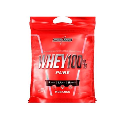 Super Whey 100 Pure Morango 907g Drogalider