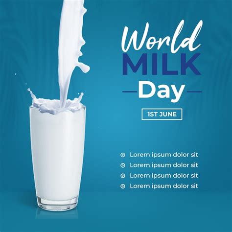 Premium Psd Realistic World Milk Day Illustration