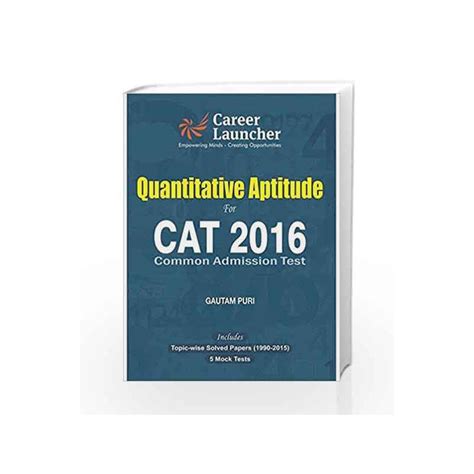 Cat Quantitative Aptitude 2016 By Gautam Puri Buy Online Cat