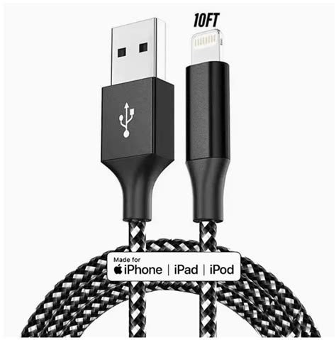 10ft iPhone Lightning to USB A Charging Cable