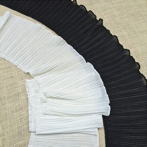 Yards Lace Trim White Balck Ruffled Stretchy Wedding Trim Width