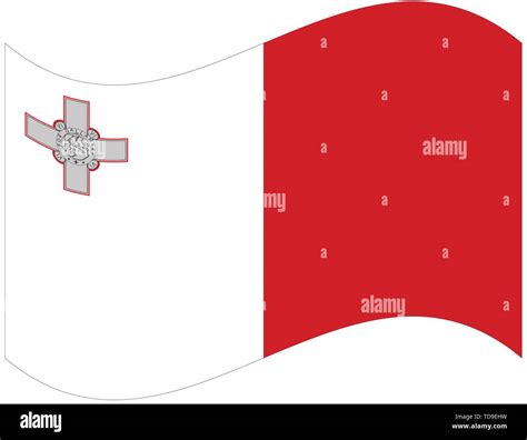 Bandera De Malta Vector Original Y Simple Bandera Malta Aisladas En