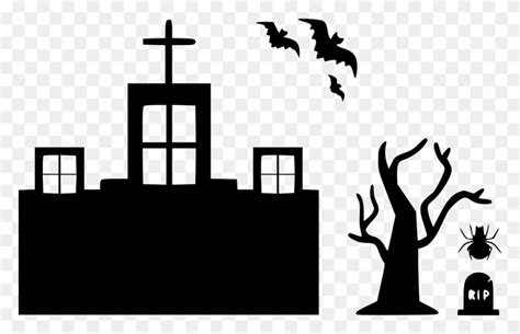 Halloween Haunted Home House Mansion Bats Tree Spider Halloween Tree ...