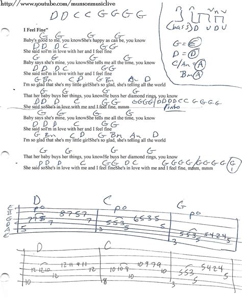 The Beatles I Feel Fine Chords Chords And Lyrics