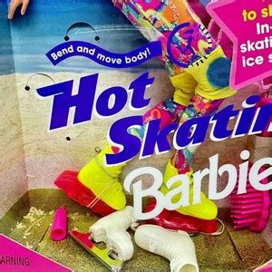 Barbie Hot Skatin Blonde Mattel Vtg In Line Ice Skating Etsy