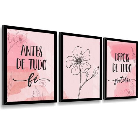 Quadro Decorativo Frase Antes De Tudo F Depois De Tudo Elo