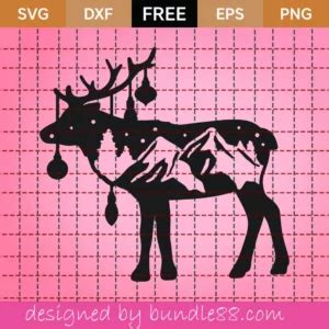 Free Christmas Reindeer Silhouette Svg March 2024