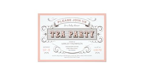 Vintage Tea Party Invitations | Zazzle.ca