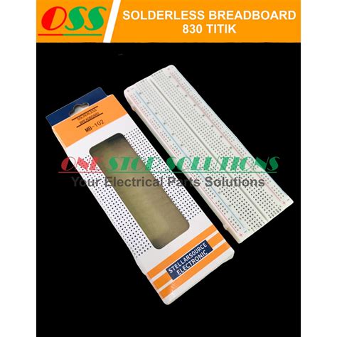 Jual SOLDERLESS BREADBOARD 830 TITIK POINT MB 102 PCB BREAD PROJECT