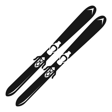 Skis Icon Simple Style Vector Art At Vecteezy