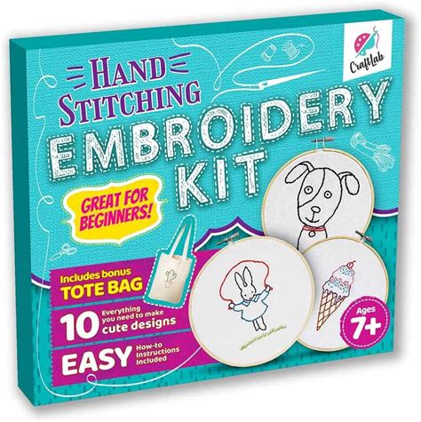 Craftlab Embroidery Kit For Beginners Kids Craft Starter