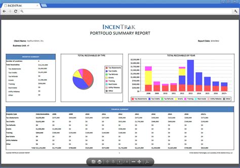 Portfolio Summary Report Appfoundation