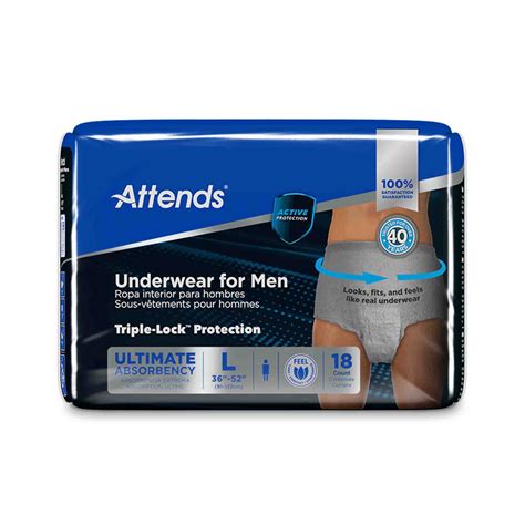 Attends Discreet Mens Incontinence Underwear L Xl Breathable With