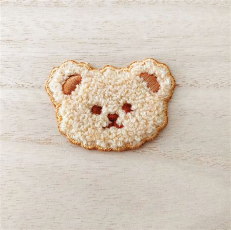 Cute Teddy Bear Iron On Patch Embroidery Patch Cute Kawaii Patch Sew