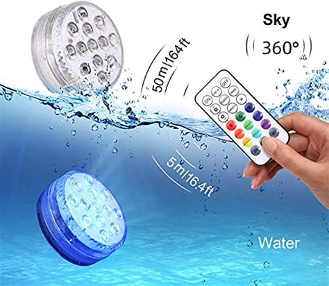 DOITO Lampes submersibles de piscine avec télécommande ventouses et